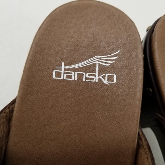 Dansko Womens 3101457045 Deni Leather Slip On Mules Clogs Brown Size 39(8.5) - Picture 5 of 7